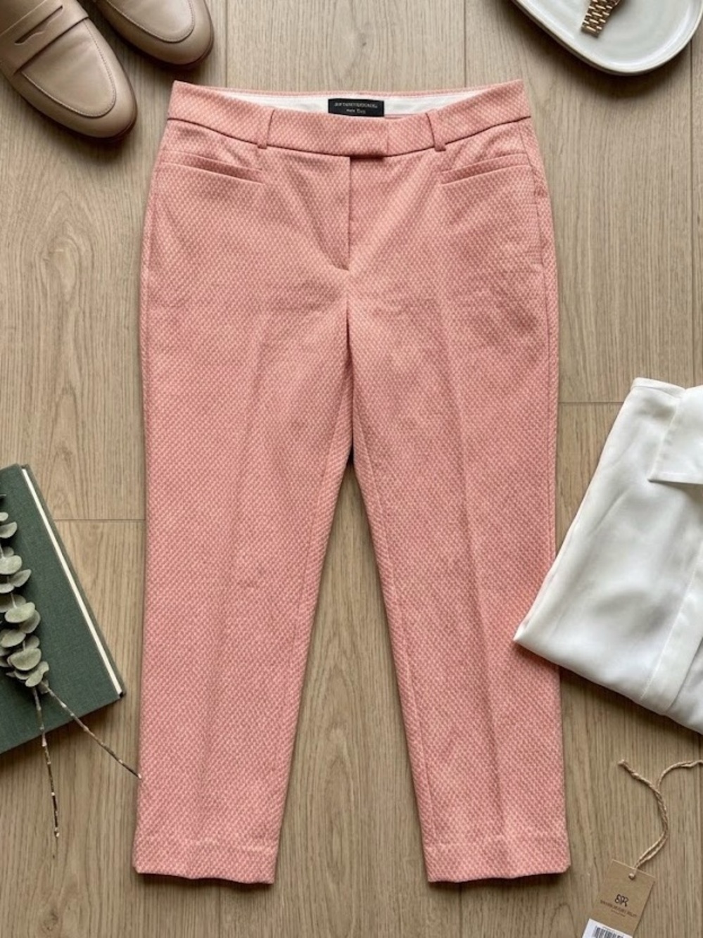 Banana Republic Sloan light orange Cropped Slim Ankle Pants